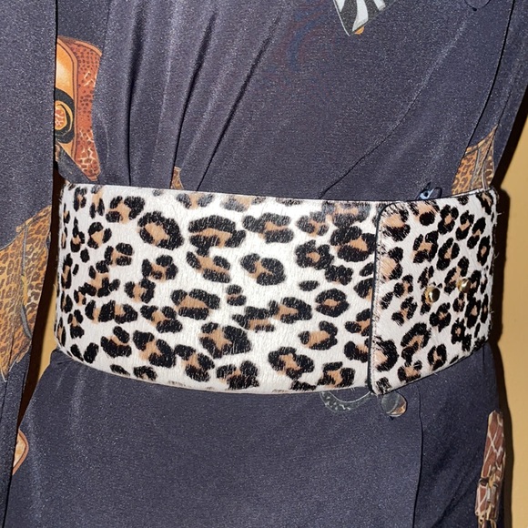 Ann Taylor thick animal calf hair belt - Picture 6 of 8